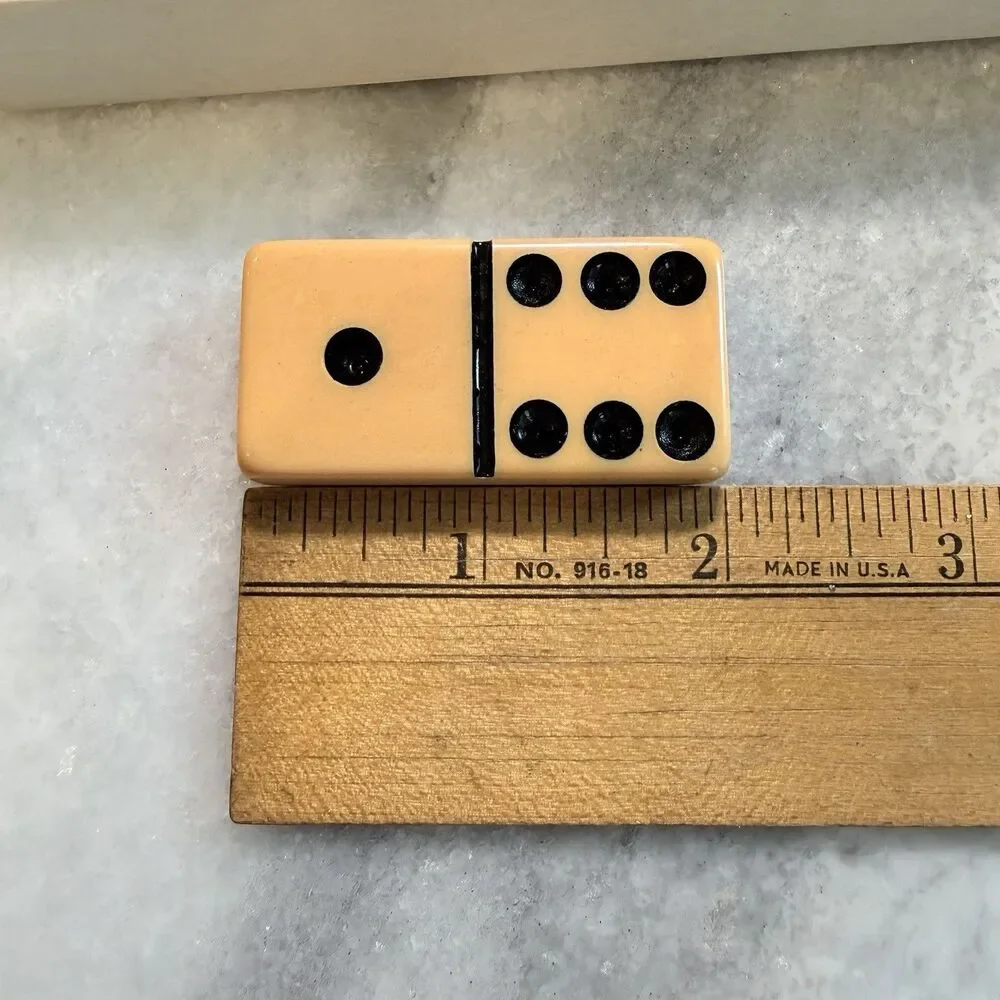 Vintage Marblelike Dominoes Puremco Boxed Set Bakelite?